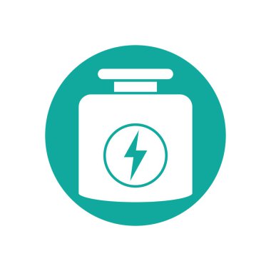 İzole edilmiş spor salonu destek ikonu blok hattı tasarımı