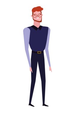 Avatar adam vektör tasarımı çizimi