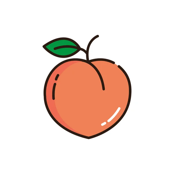 Isolerad persika ikon fylla vektor design — Stock vektor
