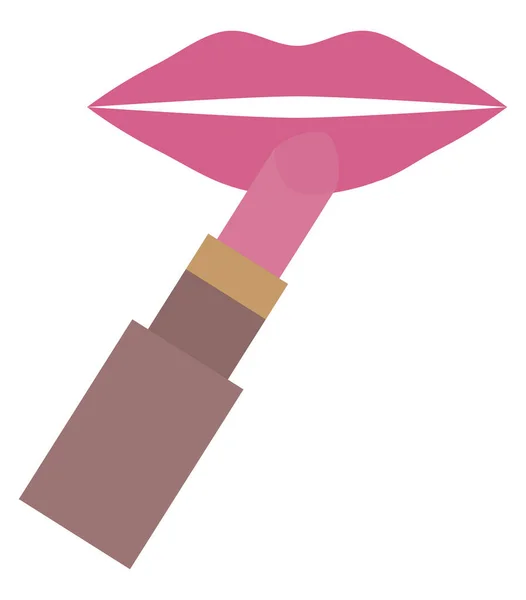 Wanita seksi bibir dengan lipstik gaya seni pop - Stok Vektor