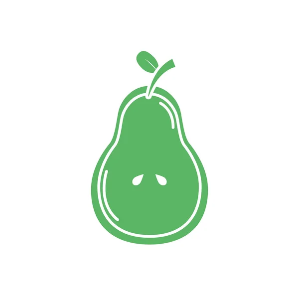 Diseño aislado del vector de fruta de pera — Vector de stock