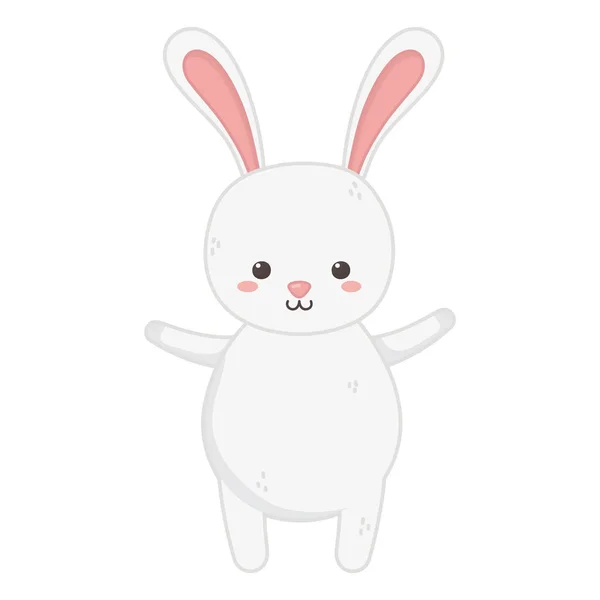 Мила кролика тварина на білому тлі — стоковий вектор