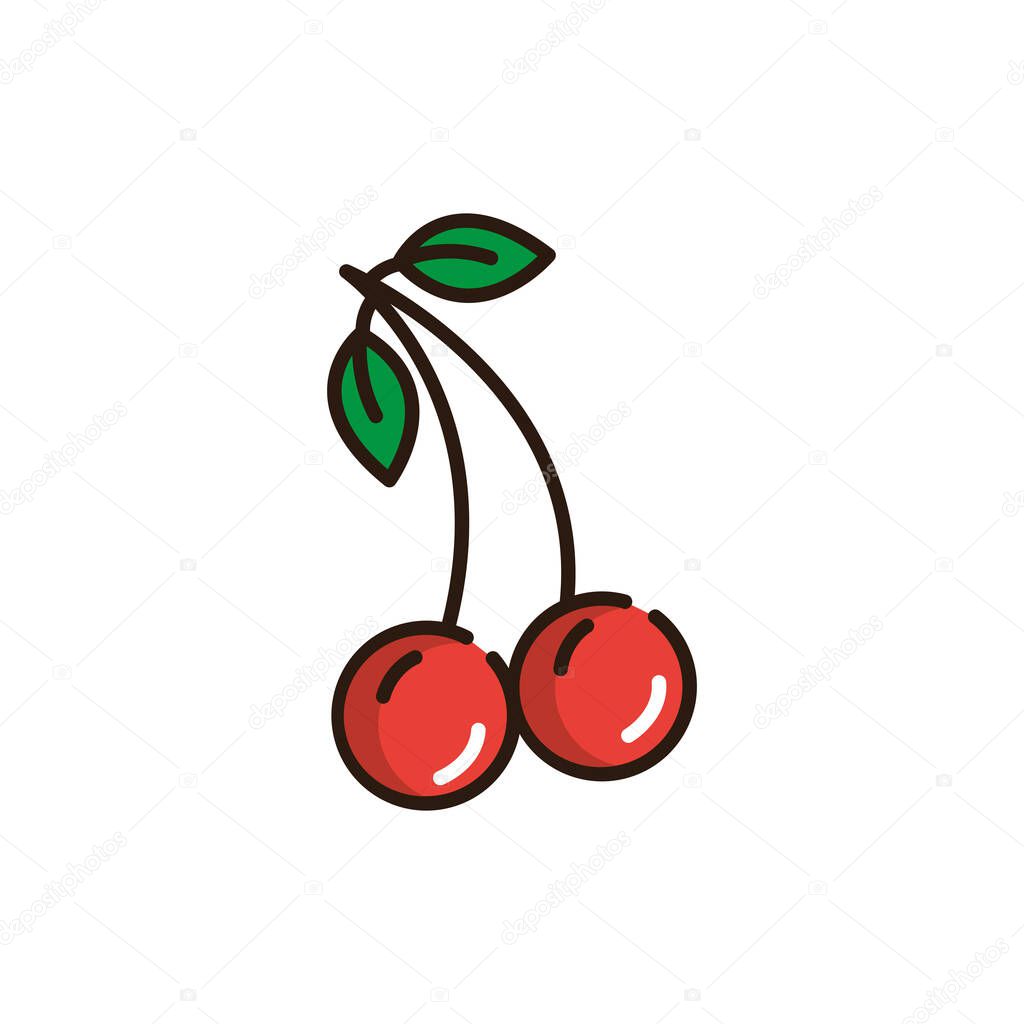 Isolated cherry icon fill vector design