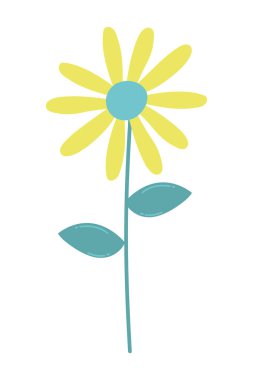 Ayrı çiçek süsü tasarımı vektör çizimi