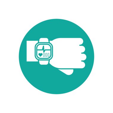 İzole edilmiş akıllı saat ve darbe simgesi blok hattı tasarımı