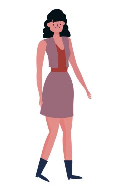 İzole edilmiş Avatar kadın vektör tasarımı