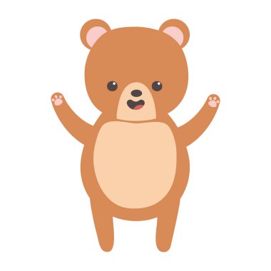 cute brown bear character cartoon