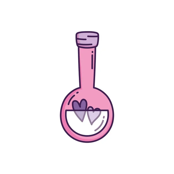 Potion love bottle magic fantasy icon — Stock Vector