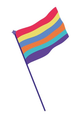 İzole lgtbi bayrak tasarım vektör çizimi
