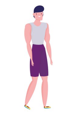 İzole edilmiş Avatar Adam vektör tasarımı