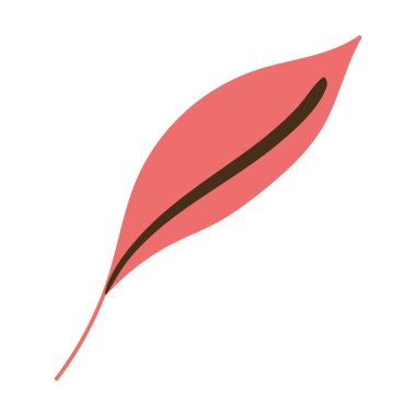 İzole edilmiş yaprak vektör tasarımı çizimi