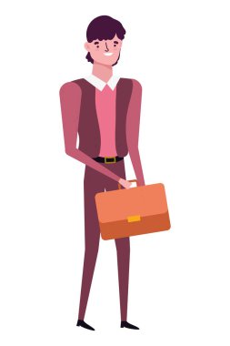 Bavul tasarımlı iş adamı avatarı