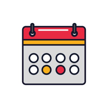 İzole takvim dolum vektör tasarımı