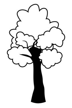 İzole soyut ve sezon ağacı tasarımı