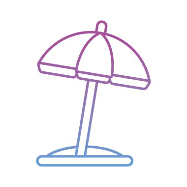 summer umbrella in the beach gradient style