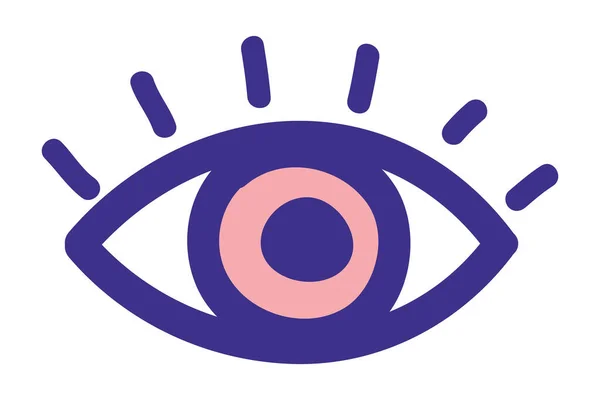 Conception de l'oeil rose isolé — Image vectorielle
