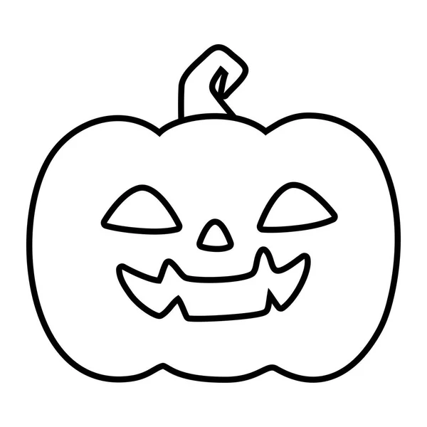 Truque ou tratar - feliz design linha halloween —  Vetores de Stock