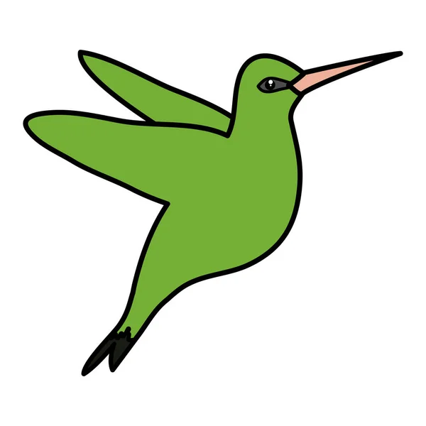 Hummingbird whit flowers vector illustration — Wektor stockowy