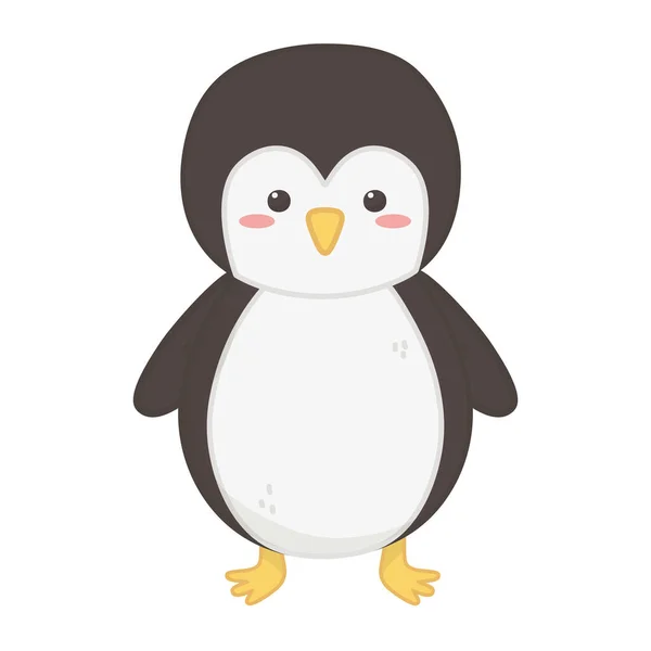Penguin polar animal bird icon — Vector de stock