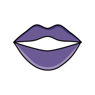 seksi kadın dudaklar pop sanat tarzı
