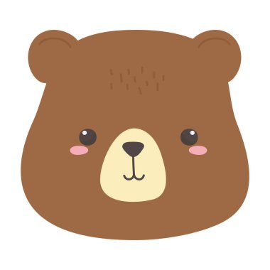 Ayı çizgi film vektör tasarımı çizimi