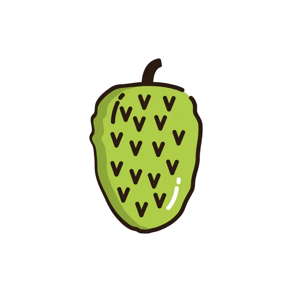Odizolowana ikona napełnienia ikony owocu jacka — Wektor stockowy