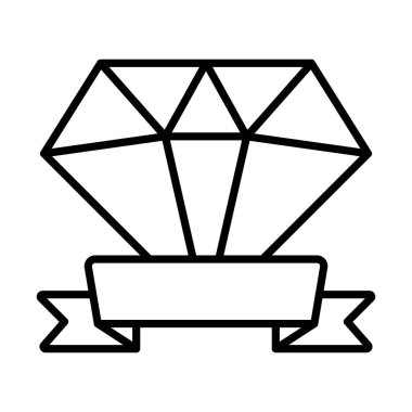 diamon rock jewerly with ribbon pop art style