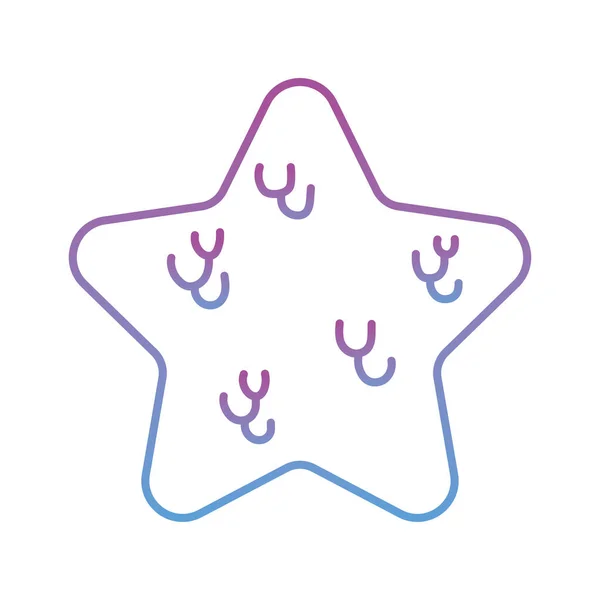 Nyári tengeri csillag állat gradiens stílus — Stock Vector