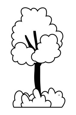 İzole soyut ve sezon ağacı tasarımı