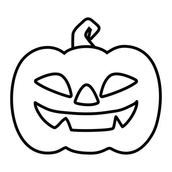 Trick eller godis - glad halloween linje design — Stock vektor