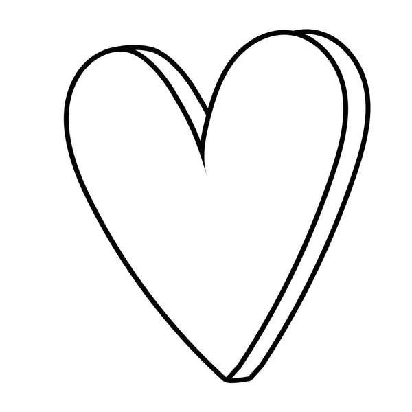 İzole kalp şekli tasarım vektör illüstrasyon — Stok Vektör