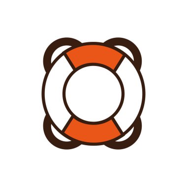 İzole edilmiş güvenli yüzey simgesi çizgisi ve vektör tasarımını doldur