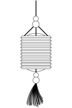 Çin feneri vektör tasarımı çizimi