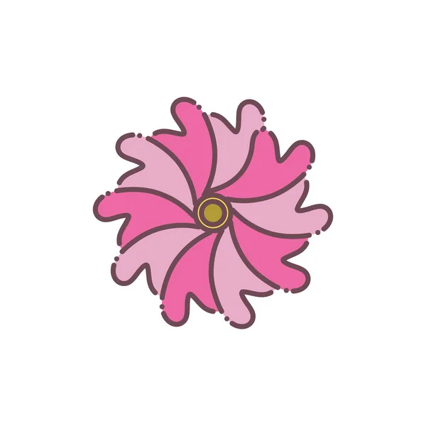 Απομονωμένο ροζ λουλούδι εικονίδιο διανυσματικό σχεδιασμό — Διανυσματικό Αρχείο