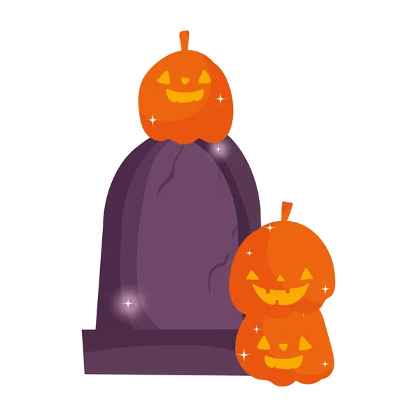 Truco o trato - feliz halloween — Vector de stock