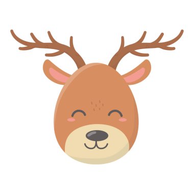 reindeer face celebration merry christmas