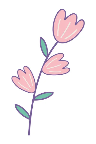 Illustration vectorielle d'un dessin ornemental de fleurs isolé — Image vectorielle