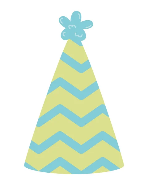 Feliz cumpleaños y diseño del sombrero de celebración — Archivo Imágenes Vectoriales