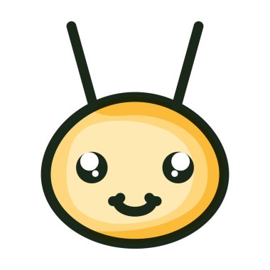 Şirin küçük arı böcek kafası.