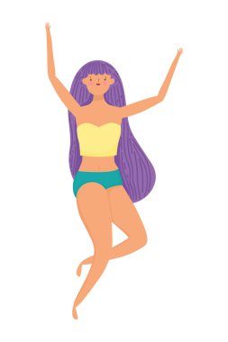 Yaz mayo tasarımı ile kız