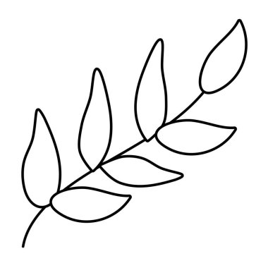 İzole yaprak tasarım vektör illüstrasyon