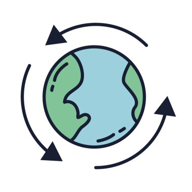İzole dünya küresi vektör tasarımını doldur