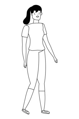 İzole edilmiş Avatar kadın vektör tasarımı