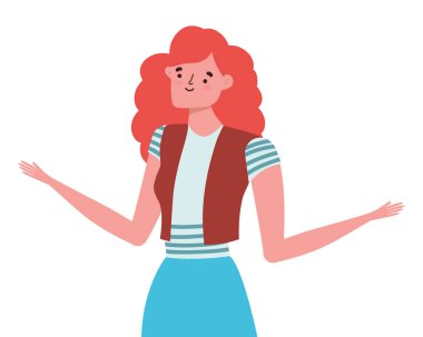 İzole edilmiş Avatar kadın vektör tasarımı