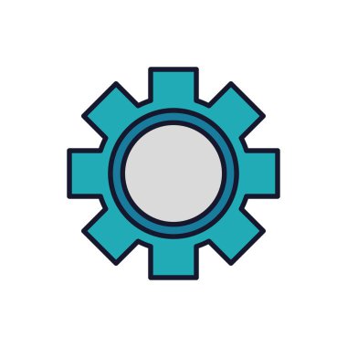 İzole edilmiş dişli dolgu vektör tasarımı