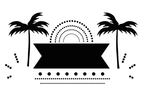 Palmera de diseño temporada de verano — Vector de stock