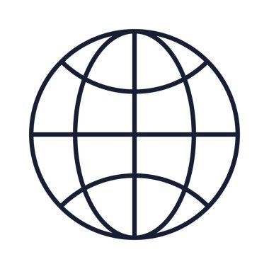 İzole edilmiş küresel küre çizgisi vektör tasarımı