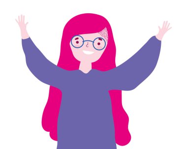 İzole edilmiş Avatar kadın vektör tasarımı