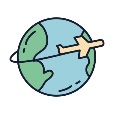 İzole dünya küresi vektör tasarımını doldur