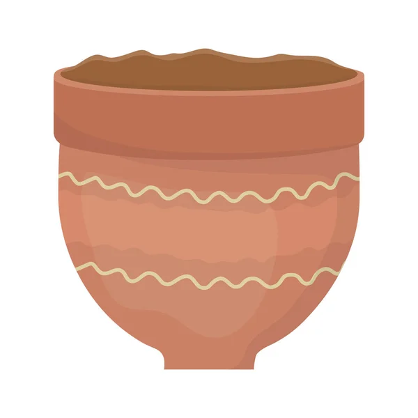 Projeto vetorial isolado do vaso de flores — Vetor de Stock